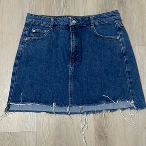 Topshop denim mini skirt